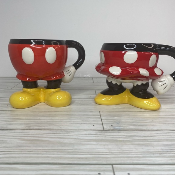 Disney Figural Mugs Mickey Minnie Mouse Coffee Cup Set - Picture 2 of 10